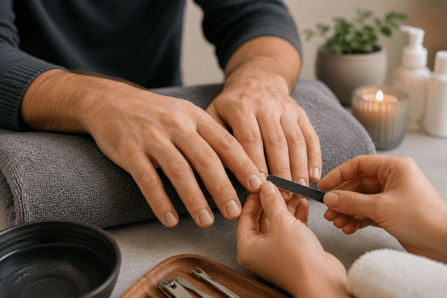 mens manicure